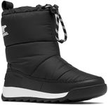 SOREL Children's Whitney ll Plus Puffy Waterproof Boot - Black, Sea Salt - 10