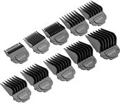 Kaynway for Andis Magnetic Clipper Guards 10PCS, Upgrade Professional Clipper Guard Comb Guides for Andis Master Hair Clippers - 1/16" to 1"(Black)