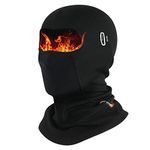 VDYXEW Winter Balaclava for Men, Windproof Balaclava Ski Mask Motorcycle Bicycle face mask, Cold Winter Balaclava Thermal for Motorbike Skiing Cycling Helmet (Black)