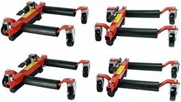 Dragway Tools (4) 12in. Hydraulic Car Wheel Dolly & 1500 lb Capacity