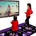 Electronic Dance Mat, Dance Step Pad with Handle, Double Dance Floor Mat for Adult Kids, with 100 Dance Songs, 60 Games, 512MB Memory Card, RCA Input/USB Connector(US)