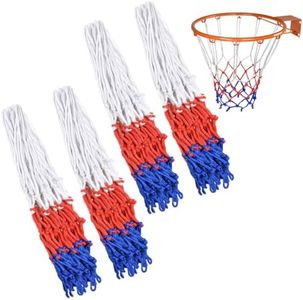 Flintronic 4PCS Redes de Baloncesto, Red para aro de Baloncesto, 3.5 mm Malla de Baloncesto Exterior, Red de Baloncesto Profesional, Red de Repuesto para Baloncesto (45 cm)