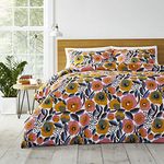 MARIMEKKO - King Comforter Set, Cotton Percale Bedding with Matching Shams, All Season Home Decor (Rosarium Pink, King)