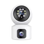 CareME Dual Care 360 4MP 2.5K Pan/Tilt Indoor Security Camera, Baby/Pet Monitor, Motion Detection, 2-Way Audio, SD Card Storage,