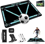 Soccer Training Mat with Soccerball socks-Non-Slip Soccer Training Equipment for Adults and Professional Athletes to Boost Speed, Strength & Coordination | Soccer Trainer for Indoor/Outdoor Drills