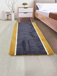 Saral Home Stripe Microfiber Durable & Washable Multipurpose Runner for Home/Kitchen/Living Area/Lobby/Office Entrance with Anti Skid Backing (Grey, 60 Cm X 140 Cm)