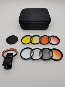 Saricho Reef Coral Lens for Phone, Smartphone Camera Reef Lens,11 Kits in a Whole Coral Reef Filter Lens Set，1 Dust Case 2 Clips 8 Lenses Yellow,Orange,Gradual Yellow Orange Pink,Star6,CPL,Macro