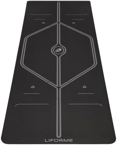 Liforme XL Yoga Mat – Free Yoga Bag Included - Patented Alignment System, Warrior-like Grip, Non-slip, Eco-friendly, sweat-resistant, long, wide, 4.2mm thick mat for comfort