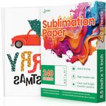 Dynta Sublimation Paper 8.5x11 Inch 125G 240 Sheets Heat Transfer Papers for Any Inkjet Printer with Sublimation Ink for Tumblers,Polyester T-shirts,Light Fabric Mugs White Blank Paper