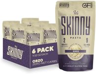 It’s Skinny Orzo — Rice Shaped Pasta, High Fiber & Gluten Free, Low Calorie Low Carb Vegan Pasta — Pre-Cooked Konjac Shirataki Rice, Sugar Free Keto & Paleo-Friendly (6-Pack)