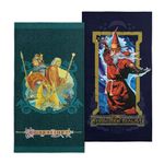 Northwest Hasbro Dungeons & Dragons Beach Towel 2-Pack, Lance Wizard Realms, 30" x 60"