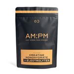 AM:PM Nutrition Creatine Monohydrate + Electrolytes Powder for Enhanced Athletic Performance - Unflavoured Blend Supporting Muscle Growth, Strength & Recovery - Vegan, Gluten-Free, 60 Servings