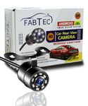 FABTEC 720p AHD Car Rear View Camera for 9 inch Android Screens for Car (8 LED/Hook Type/AHD-25 FPS)