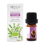 Essences Bulgaria Organic Thyme Essential Oil 5ml | Thymus vulgaris | 100% Pure and Natural | Undiluted | Therapeutic Grade | Family Owned Farm | Steam-Distilled | Non-GMO | Vegan