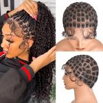 Braided Wig Cap With Baby Hair Double Full Hd Lace Crochet Wig Caps For Easier Sew In Crochet Braids Hair Natural Looking Glueless Braids Crochet Wigs Caps For Black Women (123 Sections）