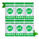 PUR Gum | Sugar Free Chewing Gum | Made with Xylitol | Vegan, Aspartame Free, Gluten Free and Keto Friendly | Natural Spearmint Flavoured Gum, 55 Pieces (Pack of 6)