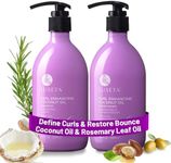 Luseta Curly Hair Shampoo & Conditioner Set with Coconut Oil, Unlimited Bounce and Definition for wavy and Coily hair, Reduce Frizz and Repair Dry Hair, for All Curl Types Sulfate Free 16.9Fl oz × 2