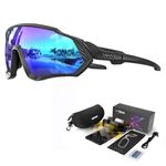 KAPVOE Polarized Cycling Sunglasses 5-Pack with Interchangeable Lenses for Men and Women. Sports Eyewear for Road Cycling, Mountain Biking, Running, Fishing, Rowing, and Golf 05