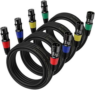 EBXYA XLR Cable 20ft 4 Pack - Mic Cables Balanced XLR Male to Female Cables Suitable for Microphones, Radio Station, Stage Lighting