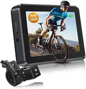 ATOVANKA Bike Mirror Camera with 115°Wide Angle, 4.3" HD 1080P Monitor Bike Rear View Mirror, Night Vision Bike Camera for Handlebars, Adjustable Bicycle Mirror for E-Bike,Mountain, Road Bike