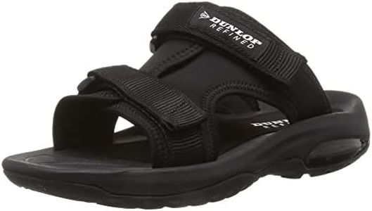 Dunlop Refind DSM403 Cushion, Shock Absorption, Lightweight, Outdoor Sports Sandals, Black, 27.0~27.5 cm