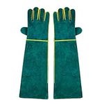 NUZAMAS 1 Pair of Welding Gloves, 58cm/ 23-Inch Length Shoulder Split Cowhide, Foam Lined, EXTAR LONG For Mig, Tig Welders, BBQ, Gardening, Camping, Stove, Fireplace