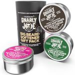 Gnarly Joe Beard Softener Gift Pack for Men (3 Jars, All Scents). Triple-Whipped Combined Beard and Face Creams