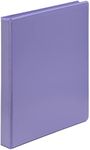 Samsill Durable 1 Inch Binder, Made in The USA, Gold Locking D Ring Binder, Customizable Clear View Binder, Lilac, Holds 225 Pages