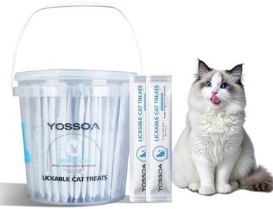 YOSSOA 100Tubes Cat Treat Snack Wet Lickable Squeeze Stick Lickable Treats Dogs & Cats Omg3 Squeezable Creamy Purée Cat Snack Chicken Lickable with Multivitamin Lickable pet Treats Healthy Grain-Free