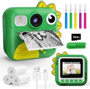 KOKODI Kids Camera Instant Print, Toddler Cameras Christmas Birthday Gifts for Girls Age 3-12, Digital Video Instant Printable Camera for Kids,Toys for Ages 5-7 Girls (Green)