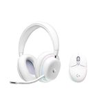 Logitech G Wireless Gaming Combo, G735 Headset and G705 Mouse, Customizable LIGHTSYNC RGB Lighting, Lightspeed Wireless, Bluetooth, PC/Mac/Laptop - White Mist