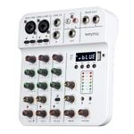 Weymic CK-60 Professional Mixer (6-Channel) for Recording DJ Stage Karaoke Music Application w/USB Drive BT