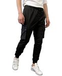 Southpole Men's 2-Pocket Tech Woven Pants Casual, Black, Small