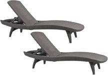 Keter Pacific Sun Lounge Chair - Grey (Pack of 2)