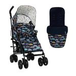 Cosatto Supa 3 Pushchair with Footmuff – Lightweight Stroller from Birth to 25Kg - Easy, Compact, Umbrella Fold, Large Shopping Basket, Carry Handle Footmuff (Beep Beep)