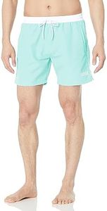 BOSS Mens Medium Length Solid Swim Trunk, Biscay Green, X-Large