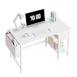Lufeiya White Small Desk with Drawe