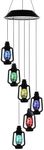 Solar Hanging Lights, Hanging Solar Lights, Solar Lights Outdoor Garden, Waterproof Kerosene Bottle Solar Wind Chimes, Wind Chimes for Garden Yard Patio Home, Garden Decorations Outdoor