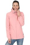 Blu Apparel Women's Waterproof Rain Hooded Jacket Windbreaker Hiking Walking Coat Spring Jackets (UK, Numeric, 20, Regular, Regular, Pink)