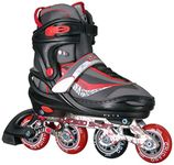Chicago Skates Boys Crs17 Adjustable in Line Skate, Red, Large