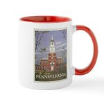 CafePress Vintage Poster Pennsylvania Mugs 11 oz (325 ml) Ceramic Coffee Mug