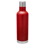 25oz. Triple Insulated Thermal Wine Bottle Shaped Travel Canteen Thermos, Shatterproof Stainless Steel for Hot or Cold Liquids - Red