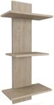 AquaTeak Manada-Mist Three-Tier Teak Wall Shelf