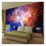 Space Galaxy Stars Planets Wallpaper Mural Photo Kids Bedroom Home Poster Decoration 260cmx175cm