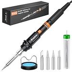 Soldering Iron kit,Preciva 135W Adjustable Temperature and Fast Heating Ceramic Thermostatic Design, 5pcs Replacement Solder Tips,Solder Wire,Soldering Gun Welding Tools for Welding and Repair