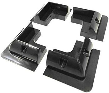enjoy solar ABS 4 piezas sujeción esquina sujeción spoiler soporte módulo solar en negro, ideal para autocaravanas caravanas barco