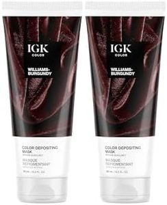 IGK Hair Gloss Toner & Color Depositing Mask | Intense Burgundy Semi-Permanent | Vegan + Cruelty Free | Williams Burgundy (Pack of 2)