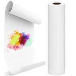 Drawing Paper Roll, White Arts Paper Roll, 44cm x 15m Recycled Wrapping Paper Easel Paper Painting Sketching Paper for Toddlers Children Kids Students (44cm x 15m)