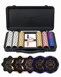 SLOWPLAY Nash 14 Grams Clay Poker Chips Set for Texas Hold’em, 300 PCS [with Numbered Values] Features a High-end Chip case with Extra Durable German Polycarbonate Shell, Ideal Gifts for Poker Players