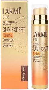 LAKMÃ Sun Expert 1% Nia C water-light Sunscreen gel SPF 50 Pa++++ Best for Oily Skin | Even toned & Glowing Skin |Helps reduce pigmentation | UVA/B Protection, No White Cast 56G